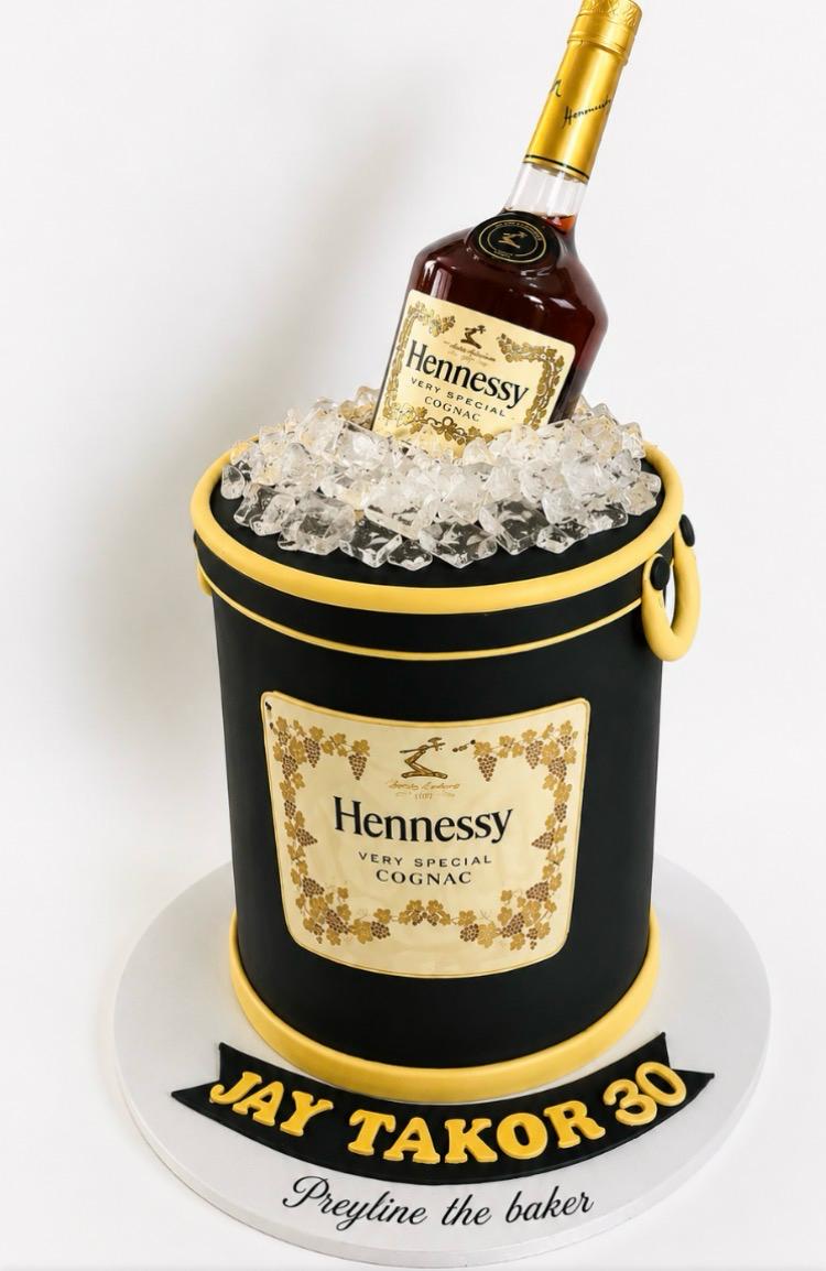 Custom Hennessy celebration cake